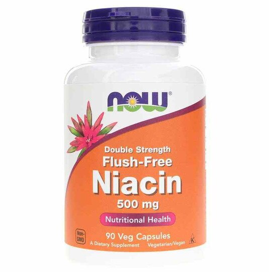 Flush-Free Niacin 500 Mg Double Strength, NOW